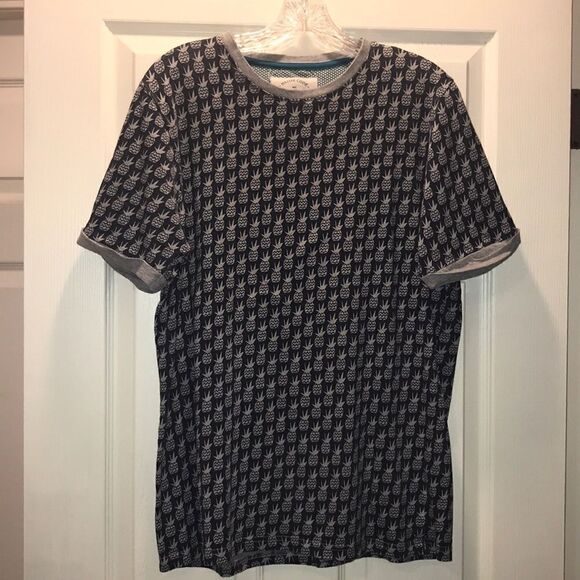 Native Code Navy & Gray Pineapple Print Tee - Picture 1 of 5
